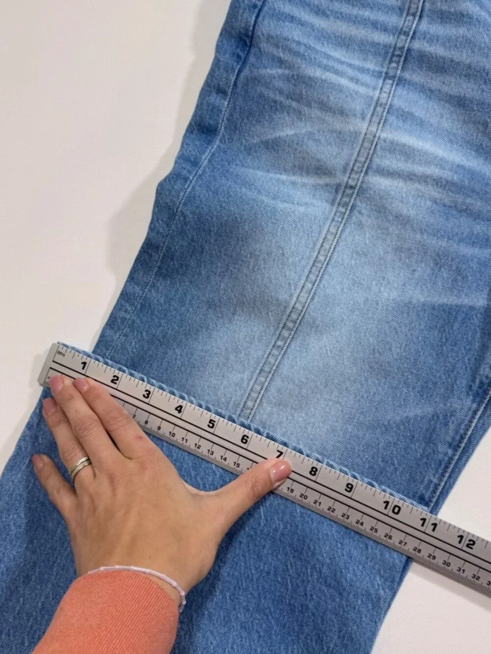 LOFT High Rise Wide Leg Jeans Front Seam Light Wash Women's 28 / 6 Casual Street